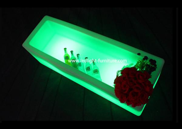 Cores iluminadas da cubeta de gelo dezesseis do diodo emissor de luz do retângulo que mudam para a exposição do vinho