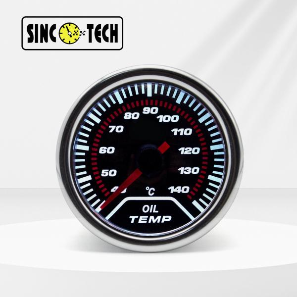 Display 2”Oil Temp Gauge Meter Sinco Tech 6145T Pointer Auto Mobile Black Screen