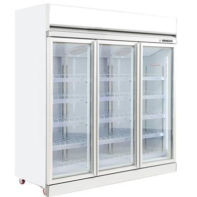 Fan Cooling Commercial Display Freezers for Displaying Beverages in Glass Door and 220V Voltage
