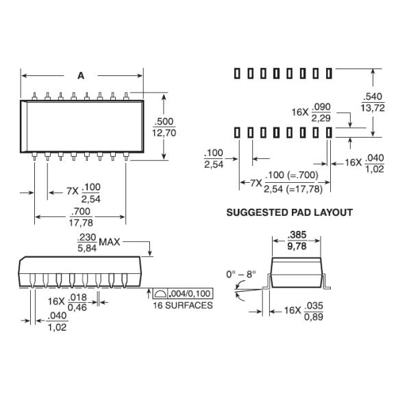 10BASE-T Surface Mount Ethernet Magnetic Transformers PE-68025QNL