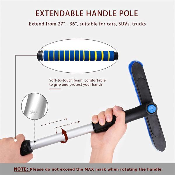 6Inch Extendable Windshield Snow Scraper For Trucks