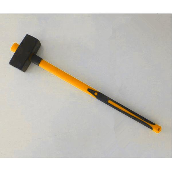 Forged steel Stoning hammer(XL-0080) with powder coated surface, inverse rubber handle