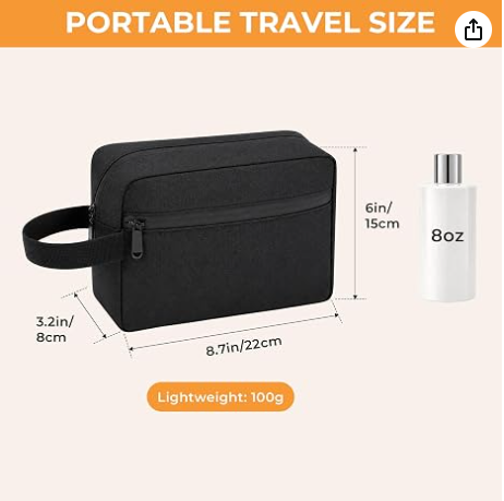 Travel Toiletry Bag for Men Women Hanging Makeup Bag Organizer Pink | Waterproof Toiletry Bag for Toiletries Accessories, Shaving Kit & Cosmetic Hanging Bag Organizer, for Travel, Bathroom, Gift
