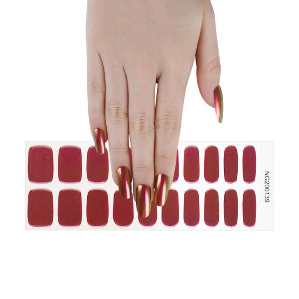 New Product semi-cured gel strips hot selling Chameleon Gel nail stickers