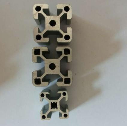 Clear / Silver Extrusion Industrial 6005 Aluminum Profile , Aluminium Extrusion Profile For Assembly Line