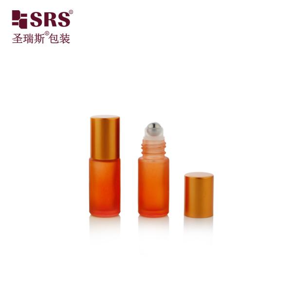 5ml Cute Empty Roller Steel Ball Perfume Essential Oil Bottles Roll On Bottle Glass
