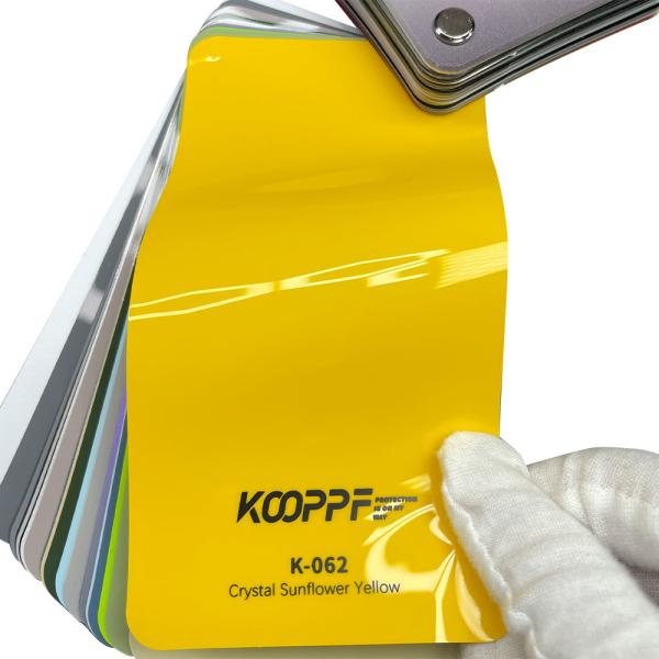 Crystal Sunflower Yellow TPU Color PPF Car Wrapping Sticker 7.5mil K-062