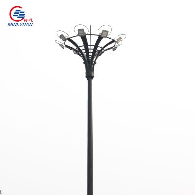15-55m High Mast Solar Street Light Q235b Galvanized Pole With Automatic Lifting System
