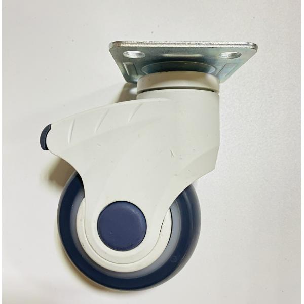 Белый и черный экстренныйый выпуск больницы колесо 4 дюймов всеобщее с шарнирным соединением тормоза