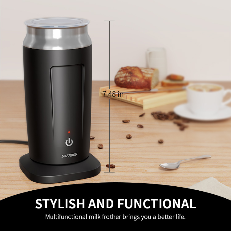Стойка белой черной электрической пены Frother молока кофе Handheld более теплая