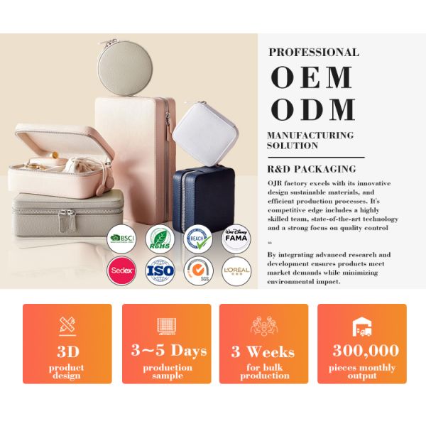 Portable Leather Jewelry Boxes Custom Design OEM Logo With Two Stackable Layer