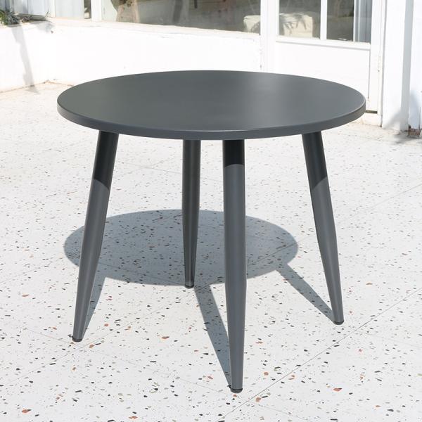 Modern Aluminum Frame Outdoor Dining Table and Rattan Chairs for Restaurant or Garden