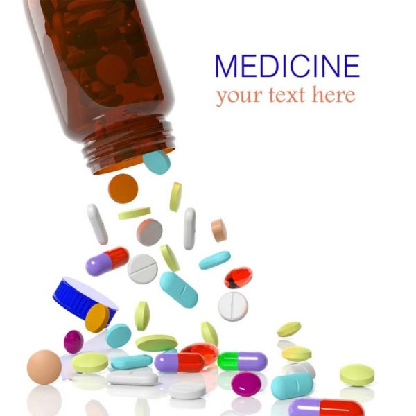 Preprinted Medical Prescription Drugs Bottle Sticker Labels For Pill