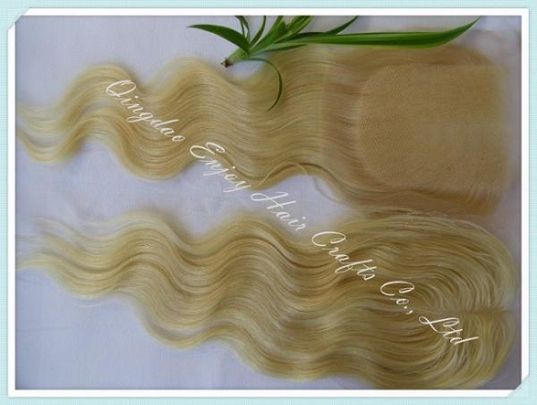 Lace top closure 4''x4'' ,malaysian virgin hair 613#color body wave 10''-24''length