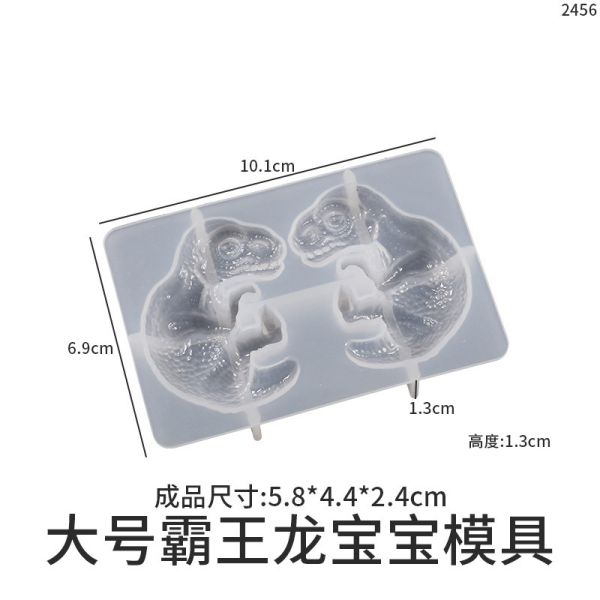 DIY crystal dropper egg shaped dragon egg baby flame rock night light base mirror silicone mold