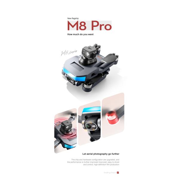 Compacto Fotografia Aérea UAV 200M Drone dobrável de controle remoto