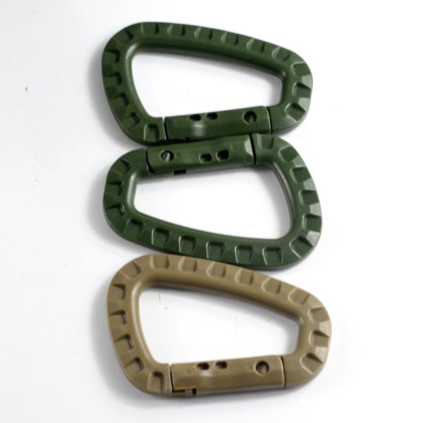 US Initial Payment Tactical D-Ring Molle Clip Keychain Lightweight Plastic Carabiner