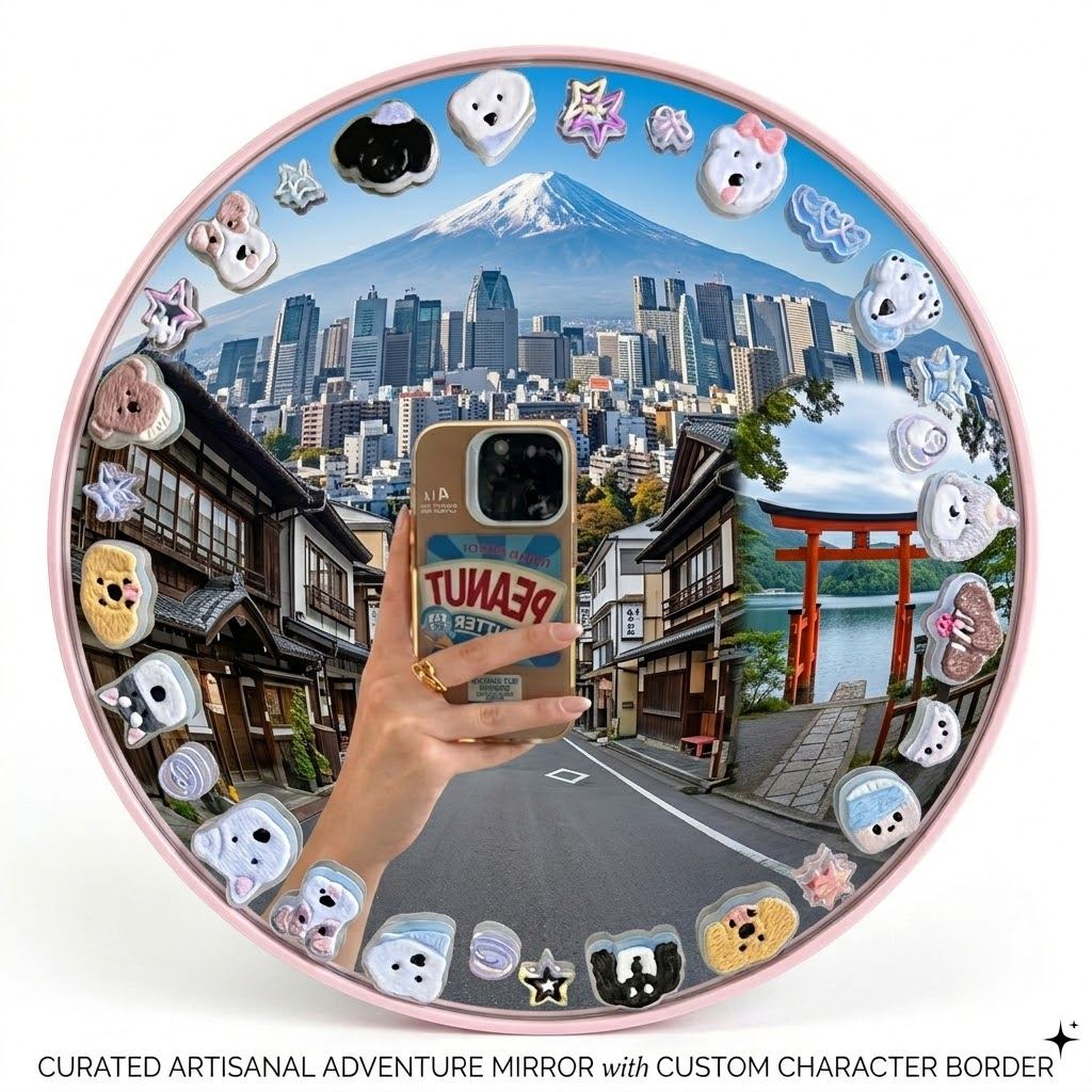 Customizable Acrylic Dome Mirror Printed For Daily Makeup Travel And Photo Props
