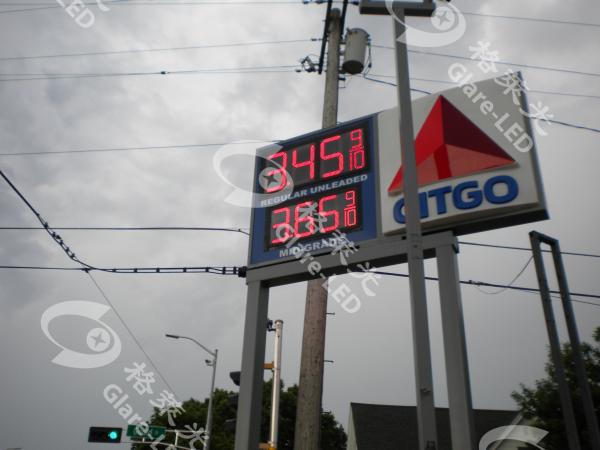 8 -32 sinais de estação de gasolina LED de altura de dígito com controle remoto de RF para estação de serviço