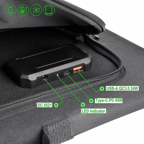 Sistema de energia solar residencial 166x166mm do ODM 100w que dobram o silicone Monocrystalline impermeável dos painéis solares