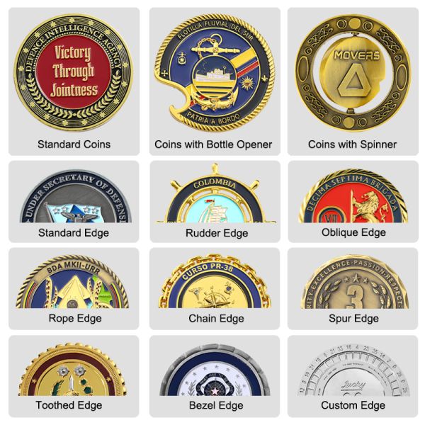 Personalized Soft Enamel Custom Metal Coin with Double Side Design and Customized Logo