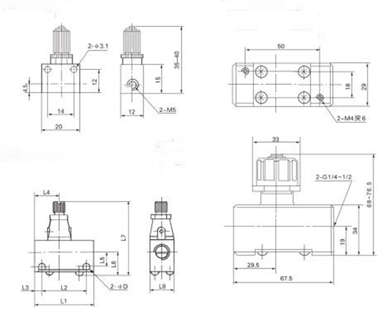 Aluminum Alloy Pneumatic Flow Control Valve