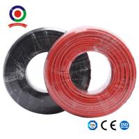 Fio preto vermelho do cabo distribuidor de corrente de energias solares da C.C. 4mm2 picovolt da aprovação do Tuv para o painel solar