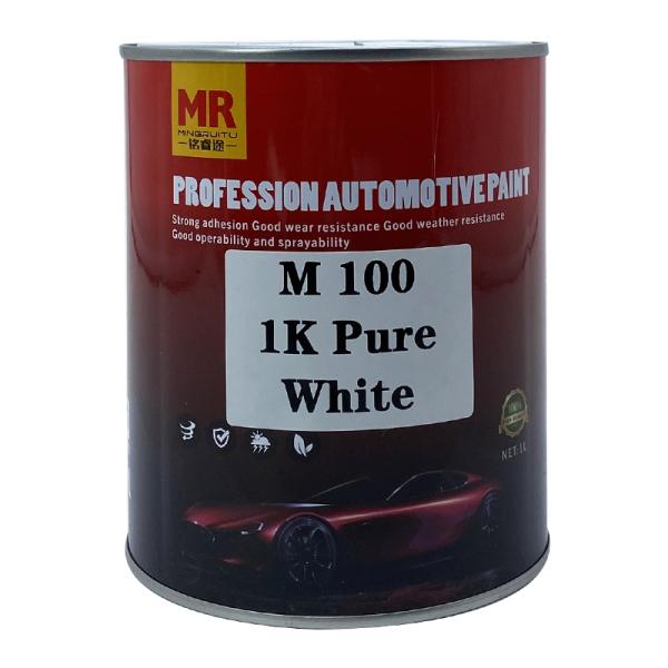 M100 Pure White Car Paint 1k Basecoat Car Paint Yellowing Resistance
