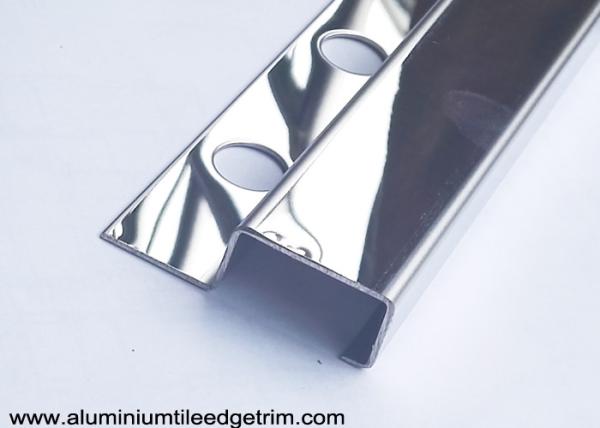Spainish Square Edge Stainless Steel Tile Corner Trim With 8K Mirror Effect