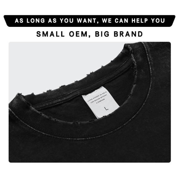 Mens Washed Vintage T-Shirt Wholesale Blank Cotton Acid Wash Tshirt Personalized Custom Oversized Vintage T Shirt