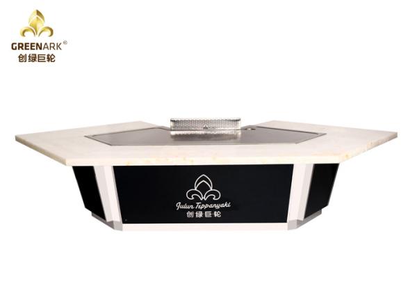 Grade japonesa de Seat Hibachi da tabela 11 da grade de Teppanyaki do tampo da mesa de mármore branco