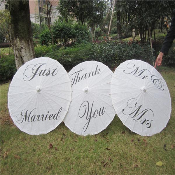 Decoration Wedding Paper Umbrella Ancient Radius 42cm Length 57cm With Letter