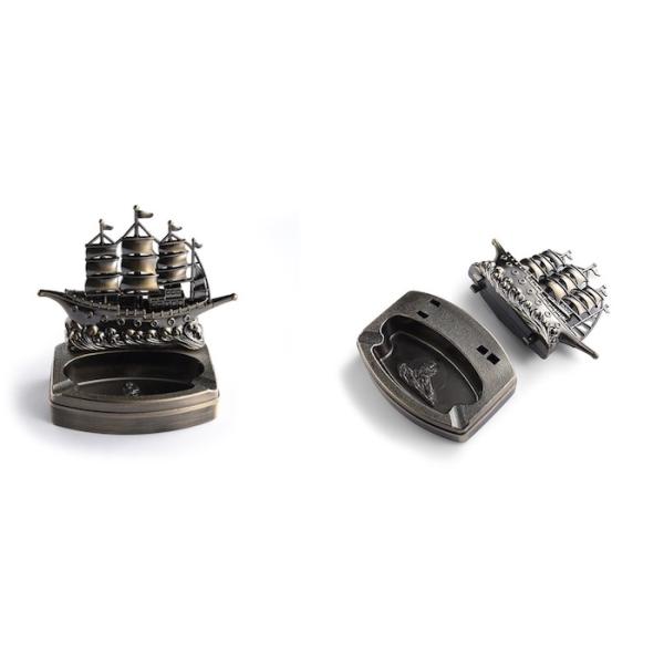Доказательство пыли Ashtray кармана металла дизайна 125*110*60mm парусника