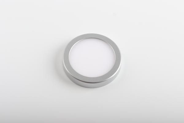 A1122 Round Surface mounted Spotlight, (PC+ABS)+PS, Φ60mm(diameter)×10mm(thickness), Ra>90, DC12V, 1.5W, SMD2835/24PCS