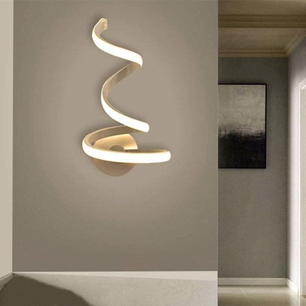 Bedside Room Bedroom Creative Wall Mount Wall Lamp Decor Arts LED Spiral Light(WH-OR-107)