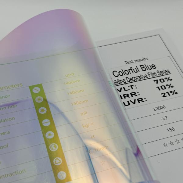 High Strength Building Window Film with 53.8% VLT 18.1% IRR and 9.7% UVR for Beautiful Decoration and Safety Protection