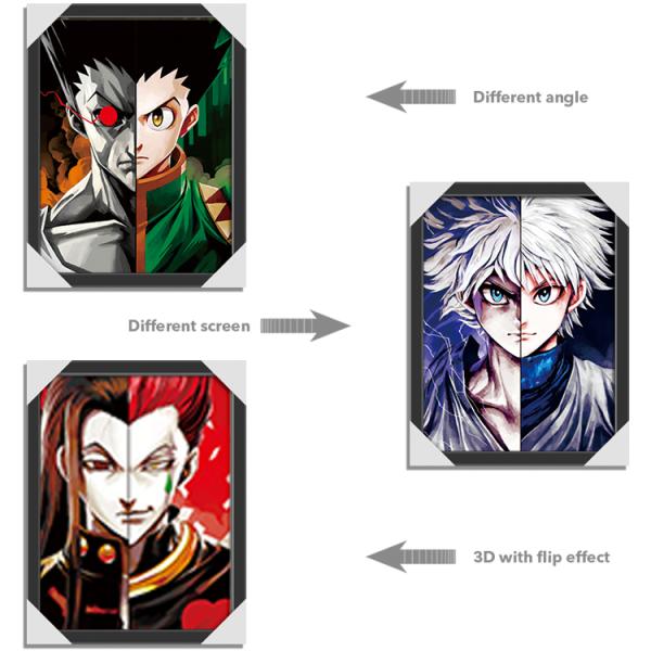Film Lamination Lenticular Flip 3D HUNTER × HUNTER Triple Transition Anime Poster For Promotion