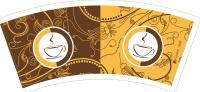 Catégorie comestible de papier enduite de la fan 23OZ de tasse de PE biodégradable pour le café