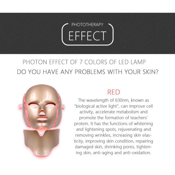 Маска света маски терапией света СИД фотона PDT лицевая с шеей