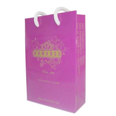 Emballage au détail de papier rose promotionnel fait sur commande d'impression de sac de transporteur personnalisé