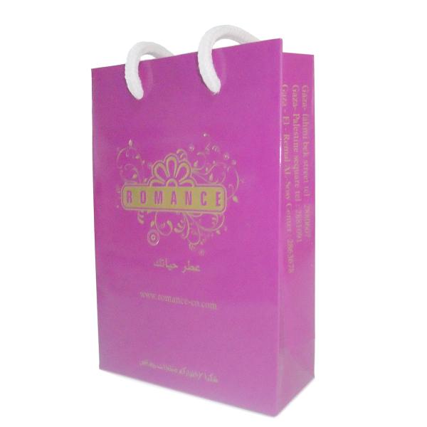 Emballage au détail de papier rose promotionnel fait sur commande d'impression de sac de transporteur personnalisé
