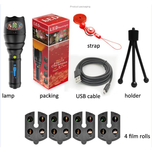 2000mAh Halloween Light Projector , 12 Pattern Music Playing Holiday House Projector