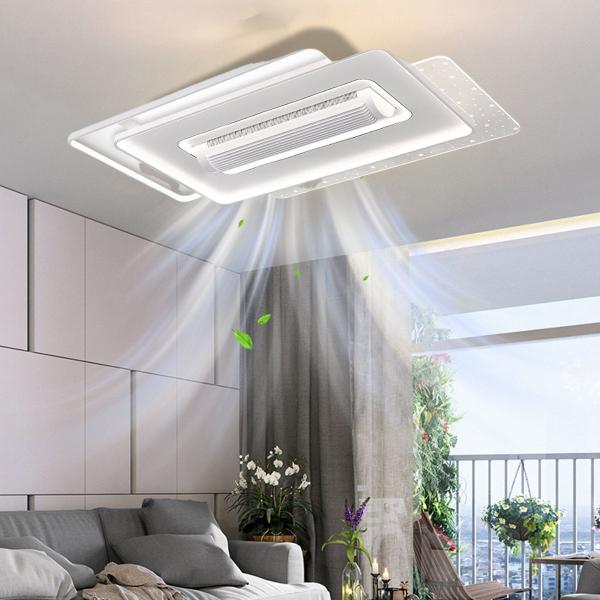 Ventilateurs de plafond de luxe modernes, ventilateurs de plafond LED intelligents avec télécommande