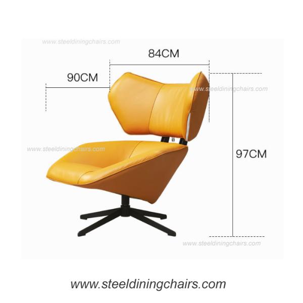 Furniture Modern Nordic Contracted Iron Gray Swivel Armchair