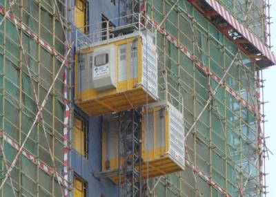Passageiro dobro do canteiro de obras 1.5m da gaiola e grua material