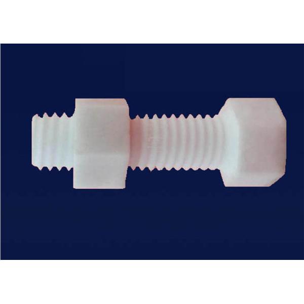M6 Alumina Ceramic Nut and Bolts ,  Aluminum Nitride Thread Tube
