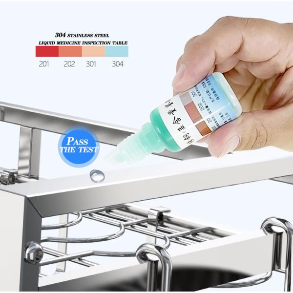 12Inch Width Adjustable Over Sink Dish Rack SUS304 Material 23 Inch Height