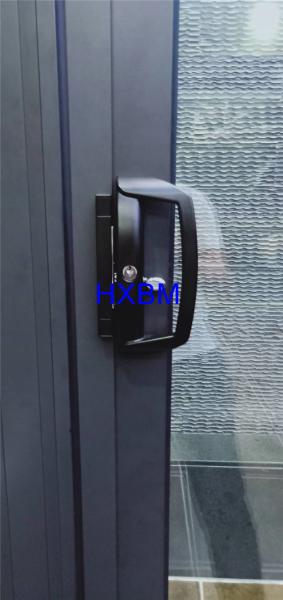 Grey Color Internal Folding Sliding Doors , Double Glazed Aluminium Doors Durable