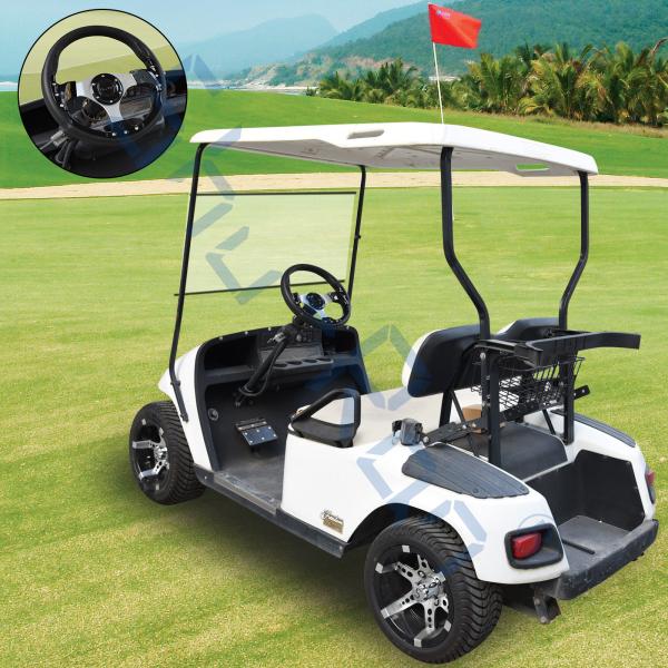 Carrinho de golfe que compete o volante preto para o carro do clube, o EZGO, e o Yamaha