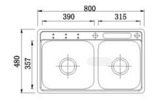 Материал Сс304 современной раковины проекта стиля сверхмощный для кухни домочадца